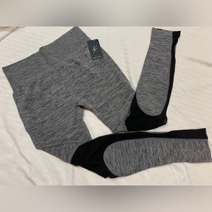 Yoga Pants Dry-Fit Workout Leggings Mesh Cutouts